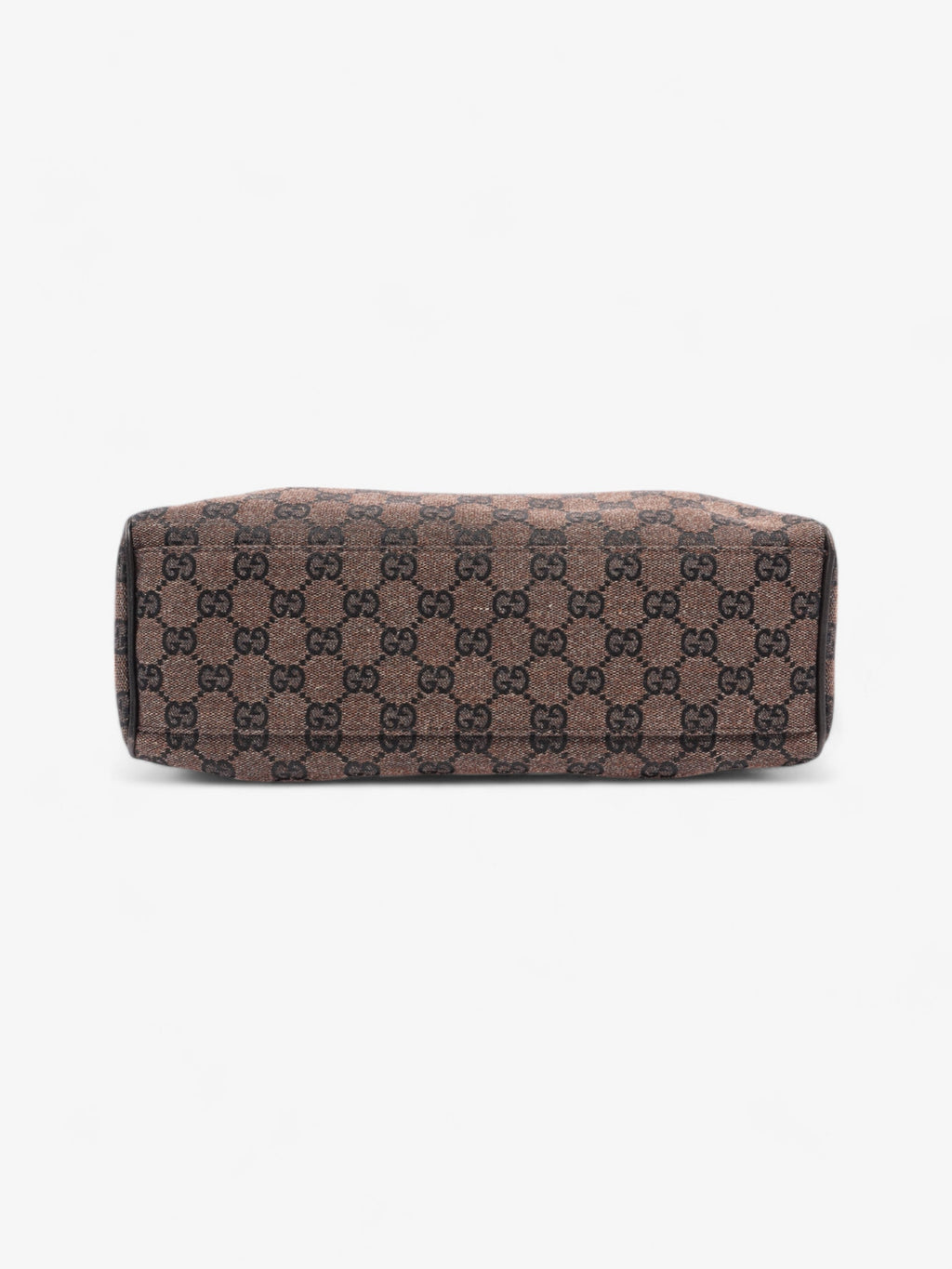 Gucci Gucci Denim Monogram Small Duffle Bag Dark Brown Brown Canvas