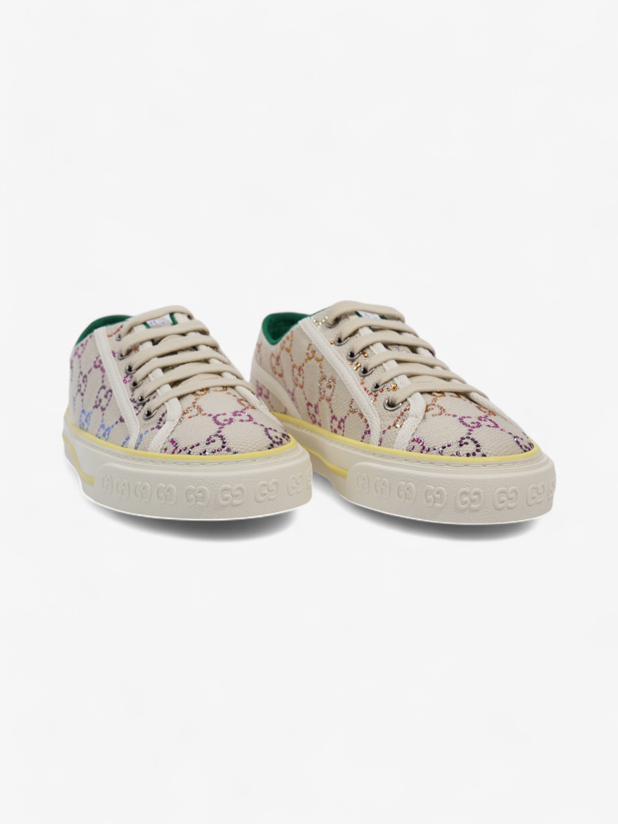 Gucci Crystal GG Tennis 1977 White / Multicoloured Canvas EU 38.5 UK 5.5