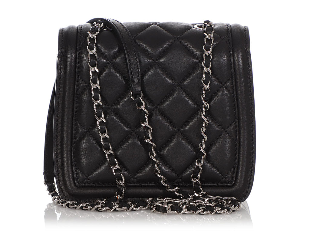 Chanel Mini Black and White Leather Citizen Flap