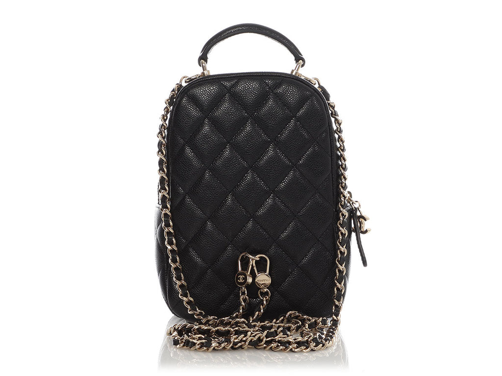 Chanel Mini Black Quilted Caviar Classic Backpack