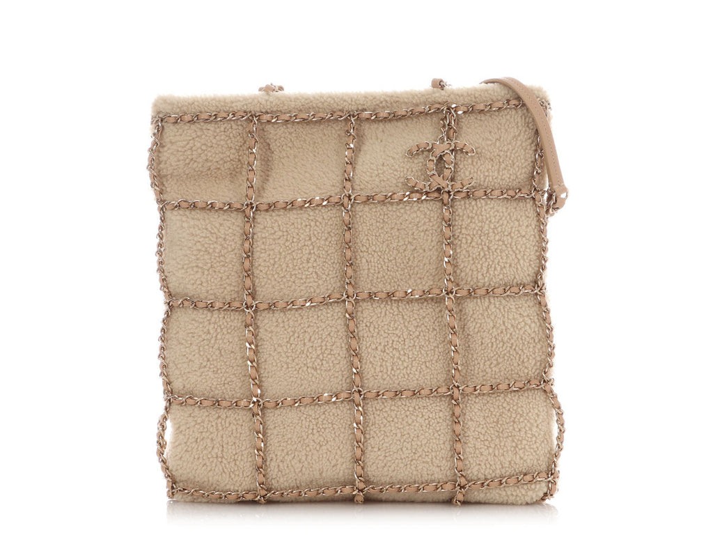 Chanel Shearling CC Chain Shopping Tote