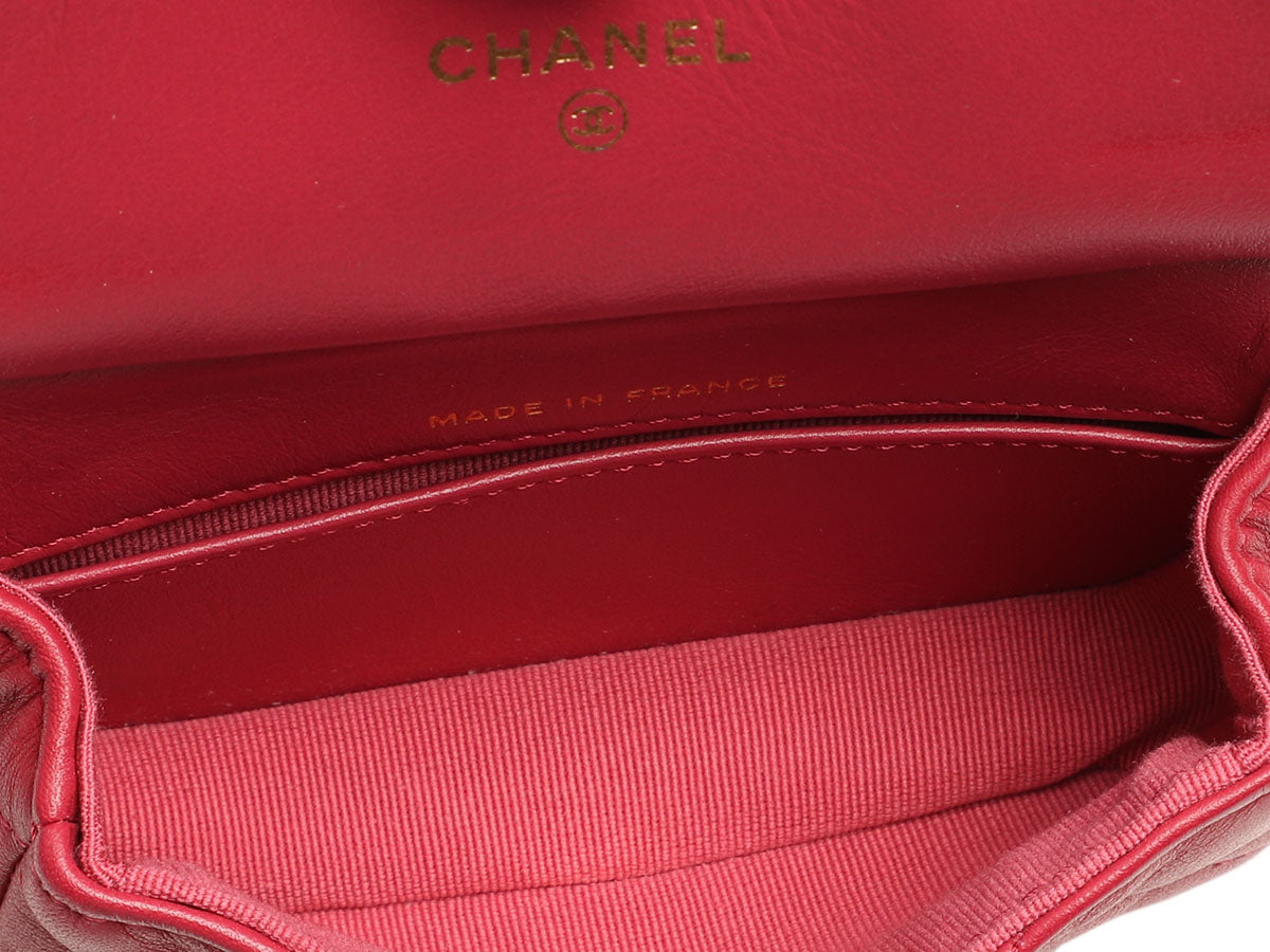Chanel Mini Pink CC Flap  Holder with Chain