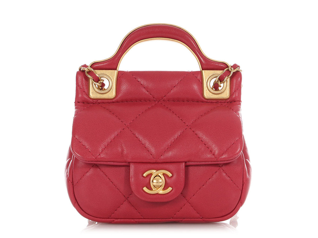 Chanel Mini Pink CC Flap  Holder with Chain