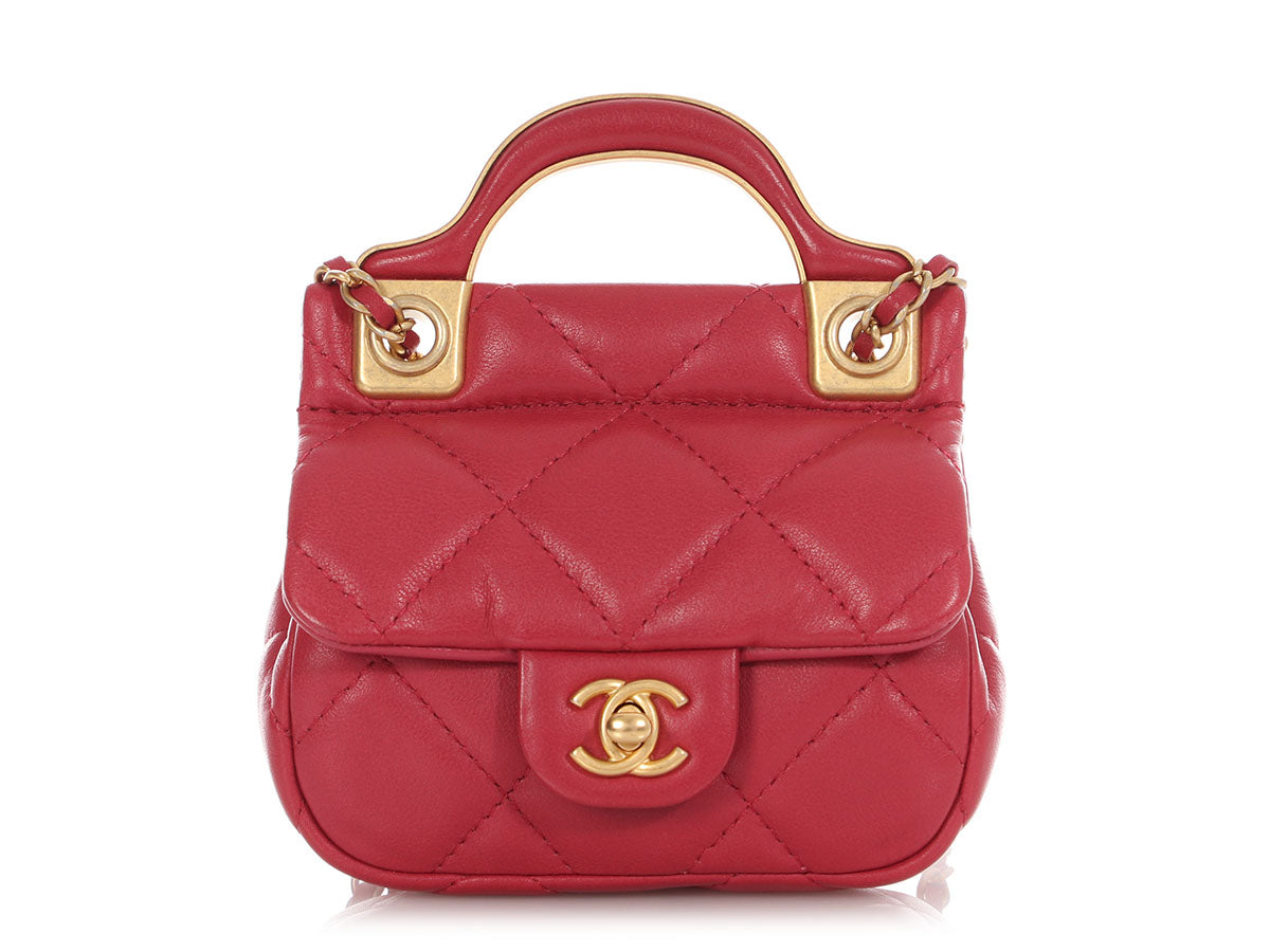 Chanel Mini Pink CC Flap  Holder with Chain