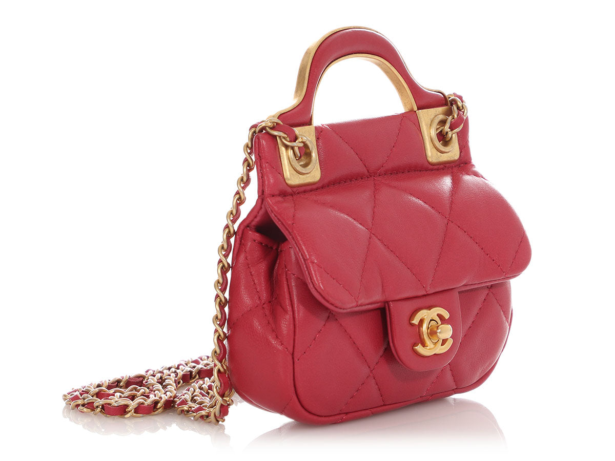 Chanel Mini Pink CC Flap  Holder with Chain