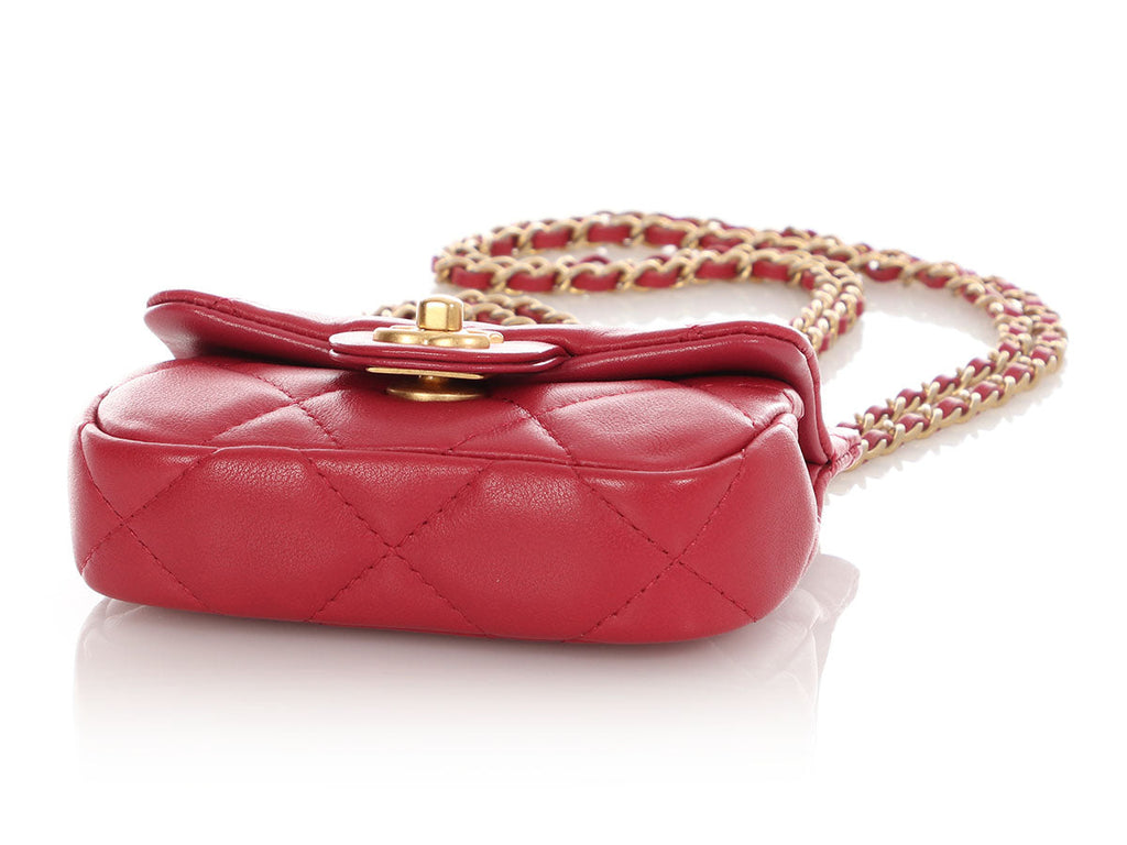 Chanel Mini Pink CC Flap  Holder with Chain
