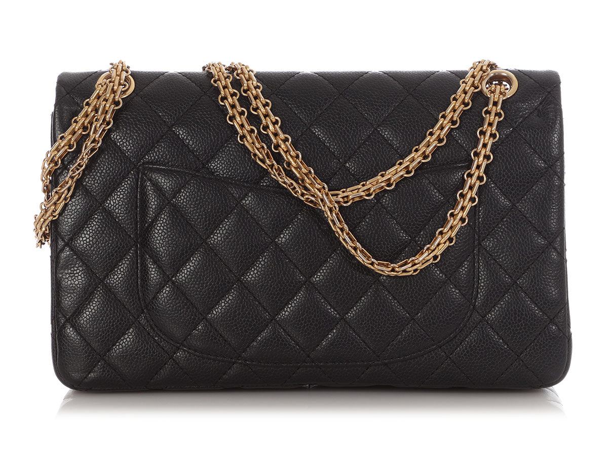 Chanel Black Quilted Caviar Reissue 226