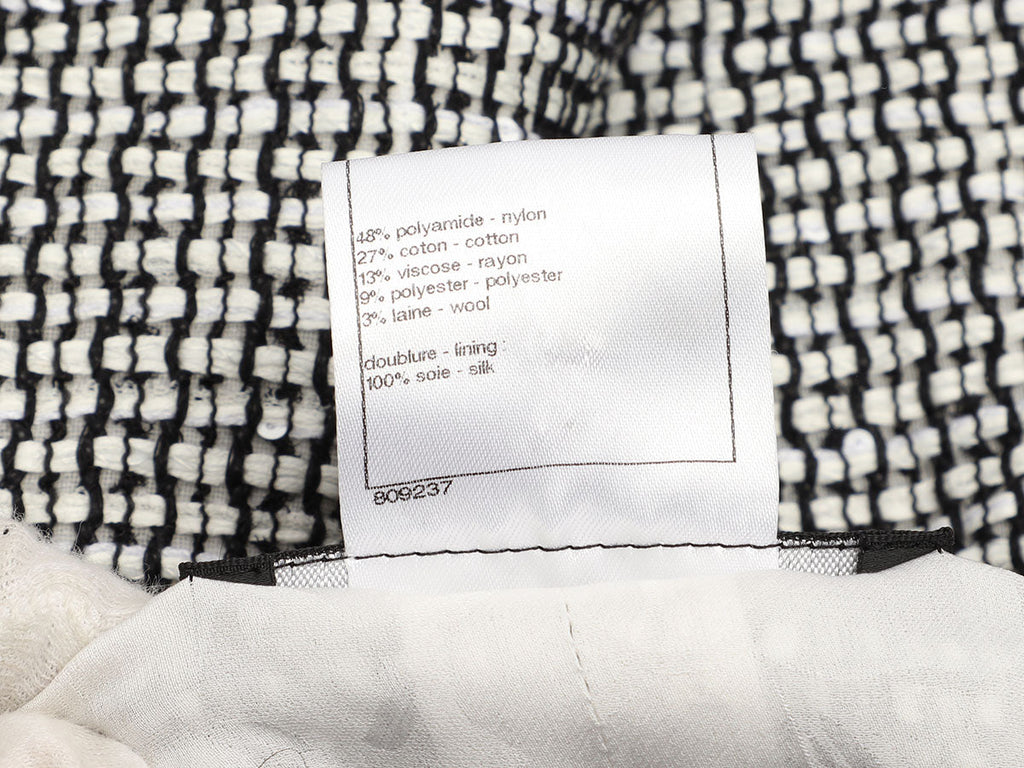 Chanel Black and White Tweed Jacket