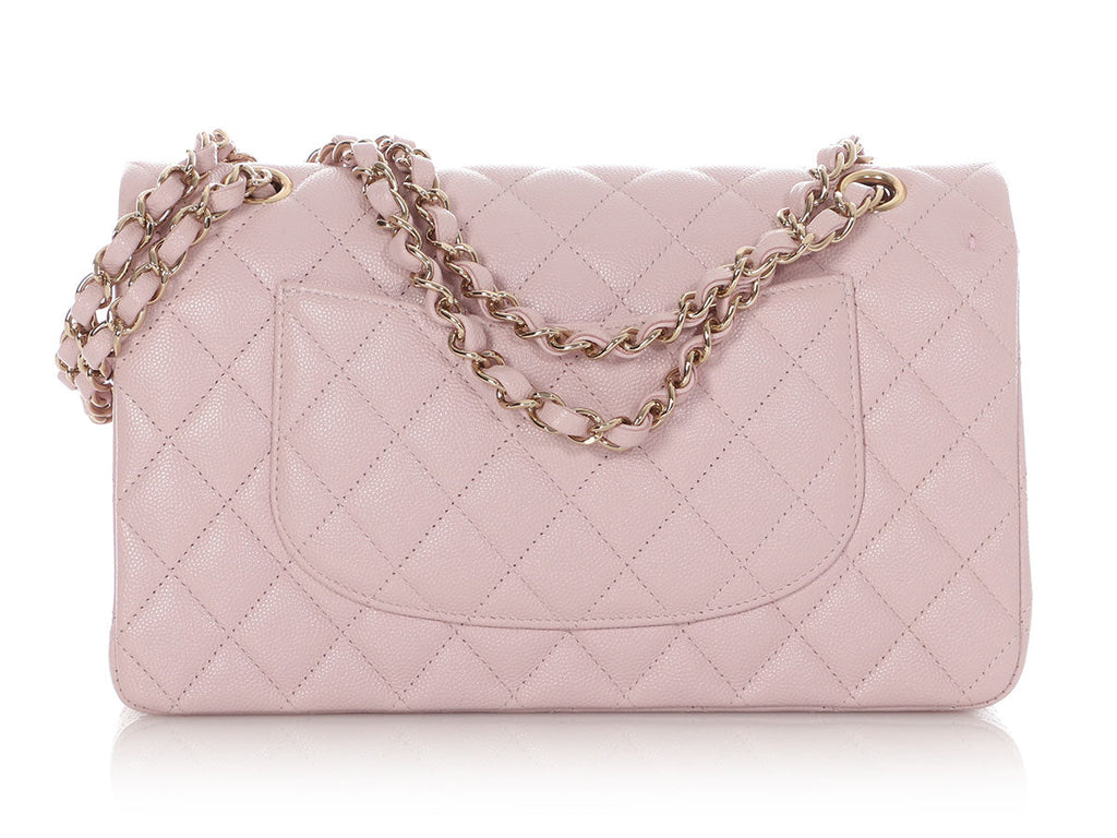 Chanel Medium/Large 21S Light Pink Rose Claire Caviar Classic Double Flap
