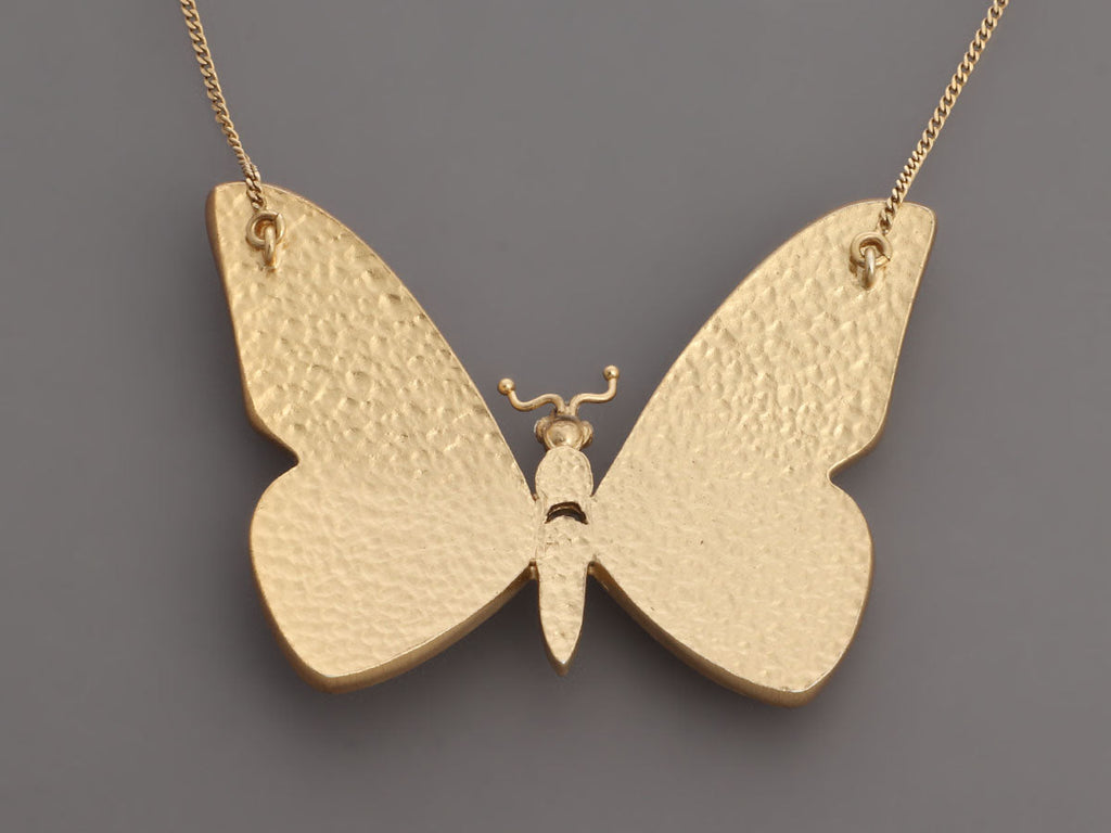 Chanel Mauve Butterfly Pendant Necklace