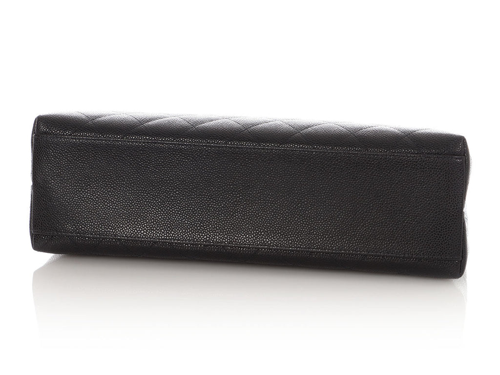 Chanel Black Quilted Caviar Tote