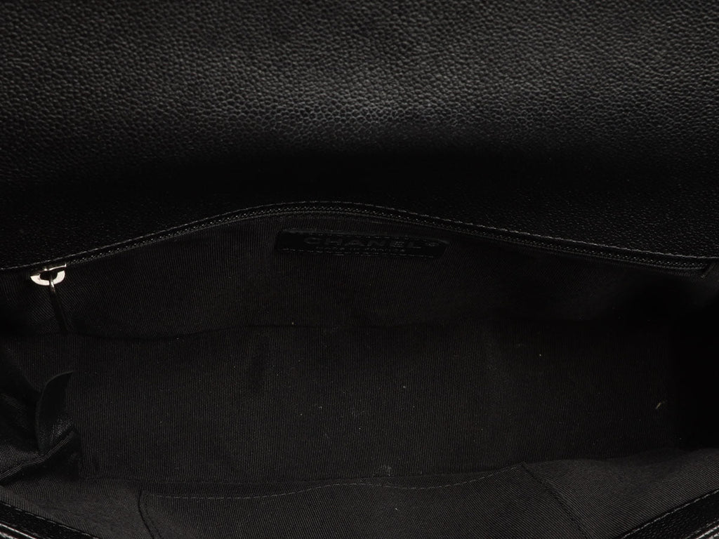 Chanel New Medium Black Quilted Caviar Boy Bag