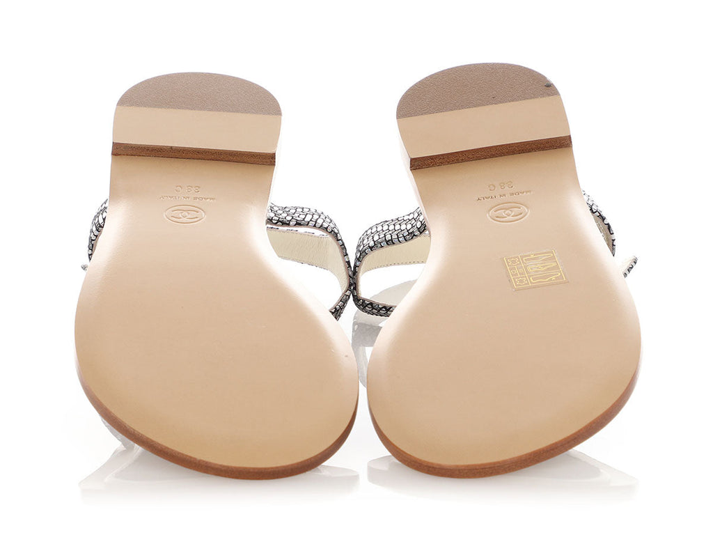 Chanel Holographic Thong Sandals