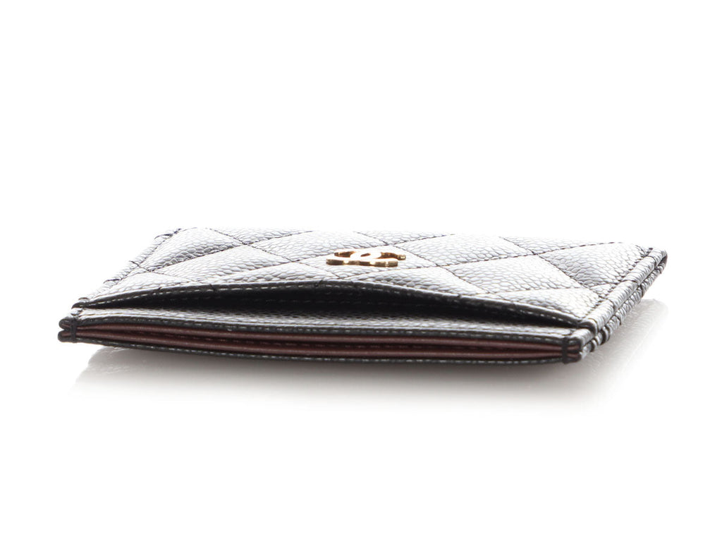 Chanel Black Quilted Caviar Classic  Case