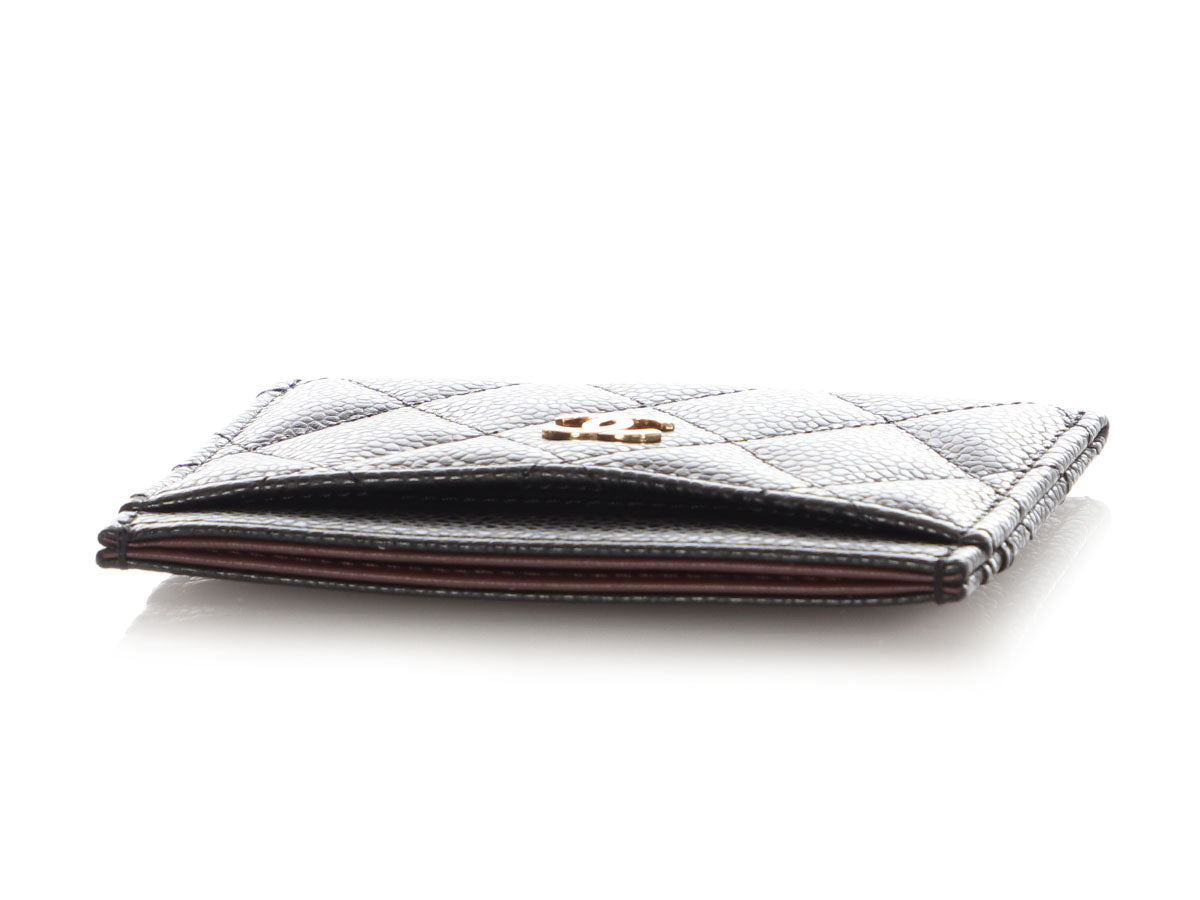 Chanel Black Quilted Caviar Classic  Case