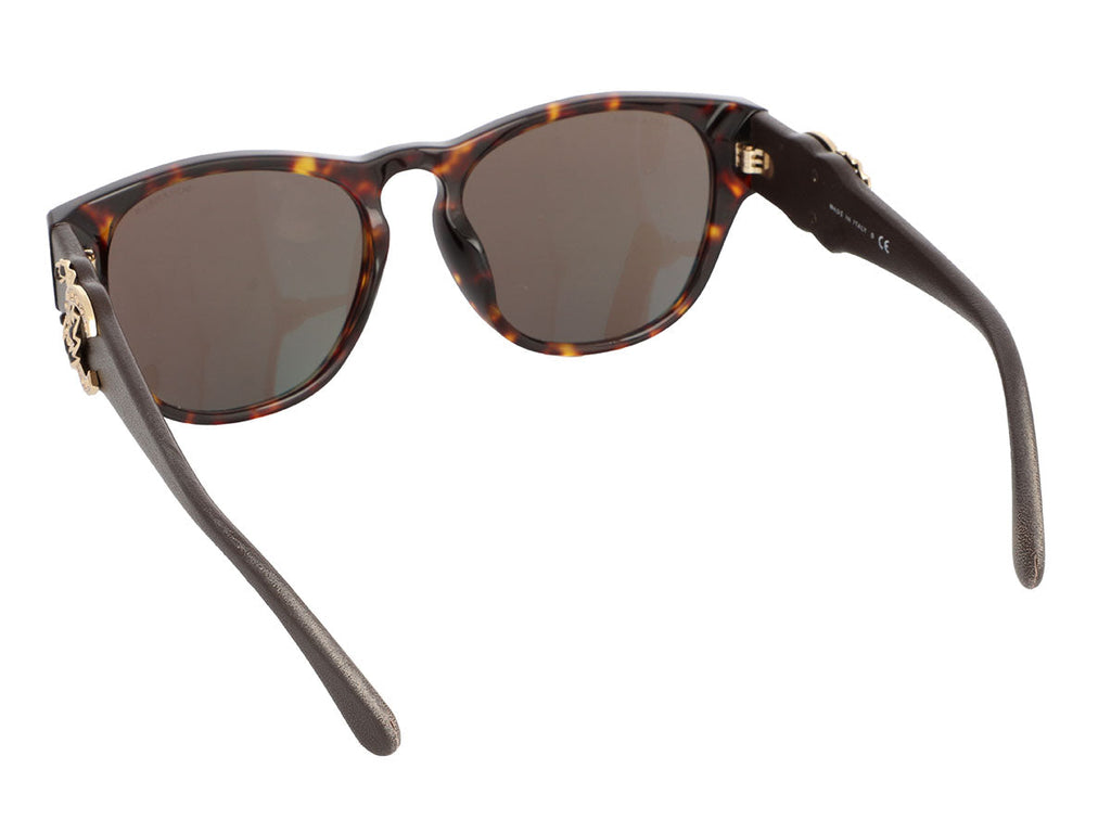 Chanel Tortoise Crystal CC Sunglasses