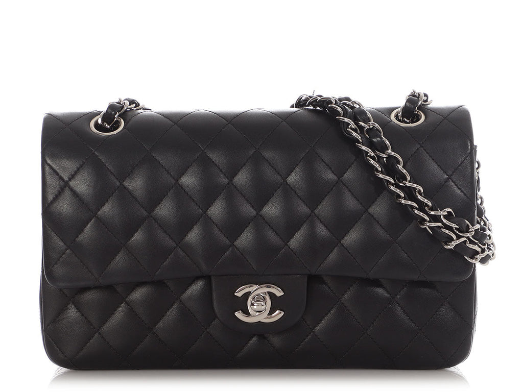 Chanel Medium Black Quilted Lambskin Classic Double Flap
