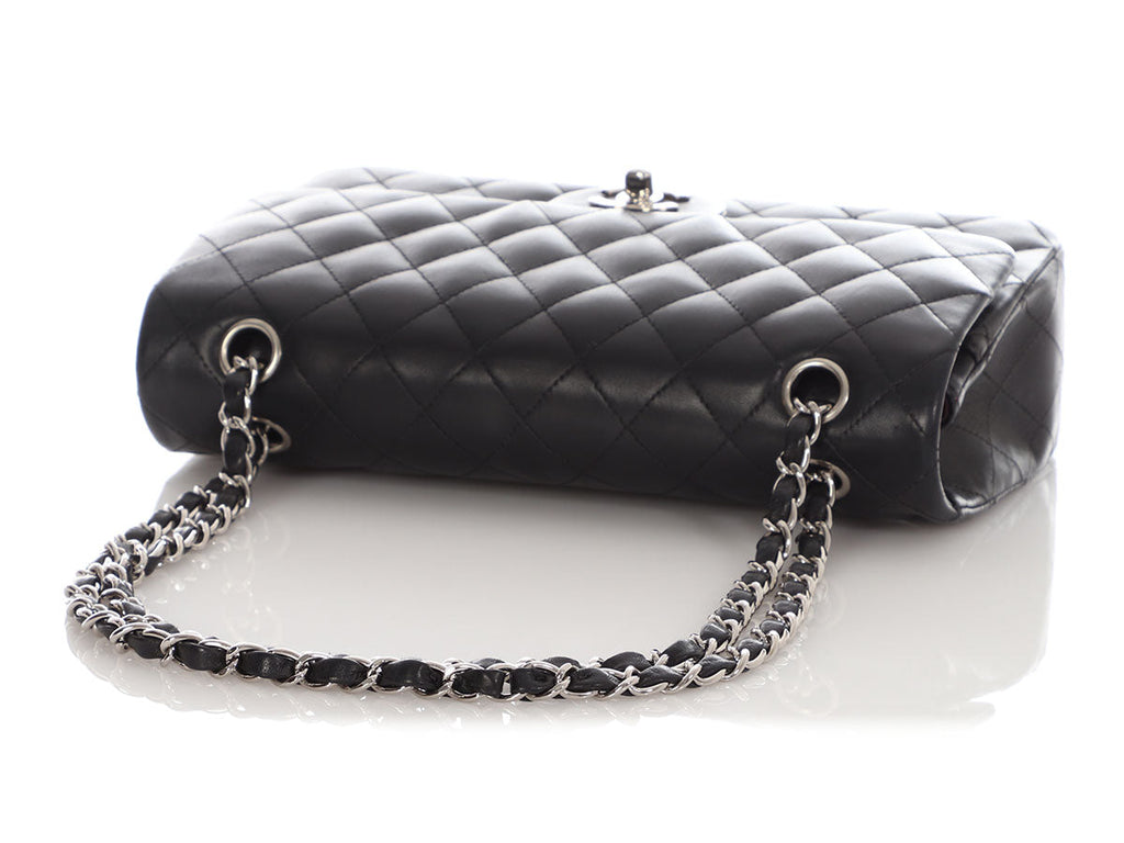 Chanel Medium Black Quilted Lambskin Classic Double Flap