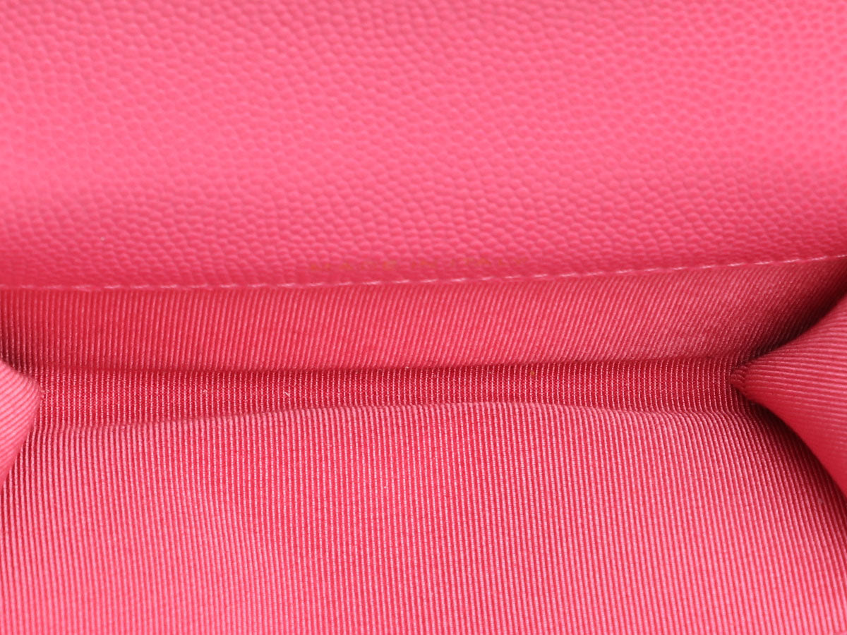 Chanel Pink Quilted Caviar Flap  Case