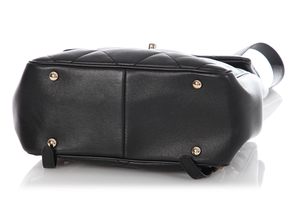 Chanel Small Black Quilted Calfskin Backpack
