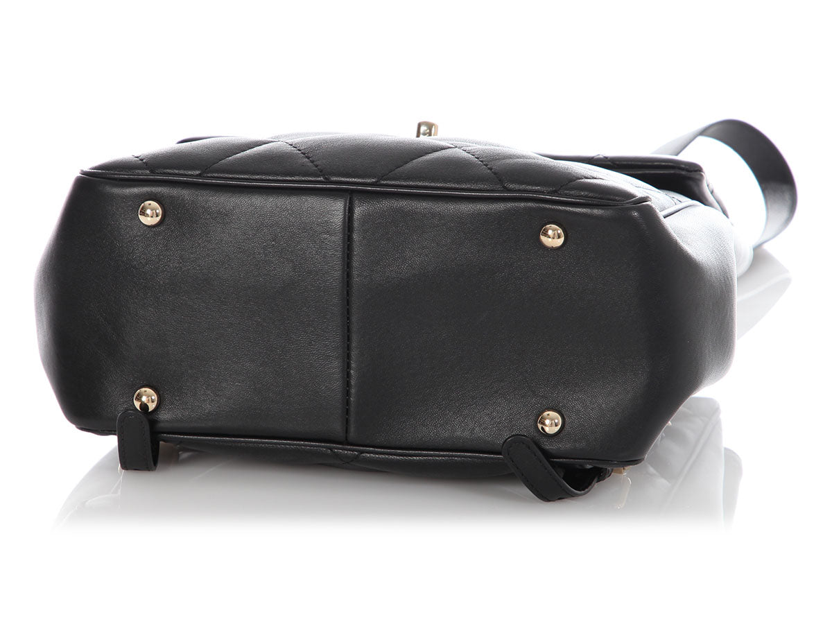 Chanel Small Black Quilted Calfskin Backpack