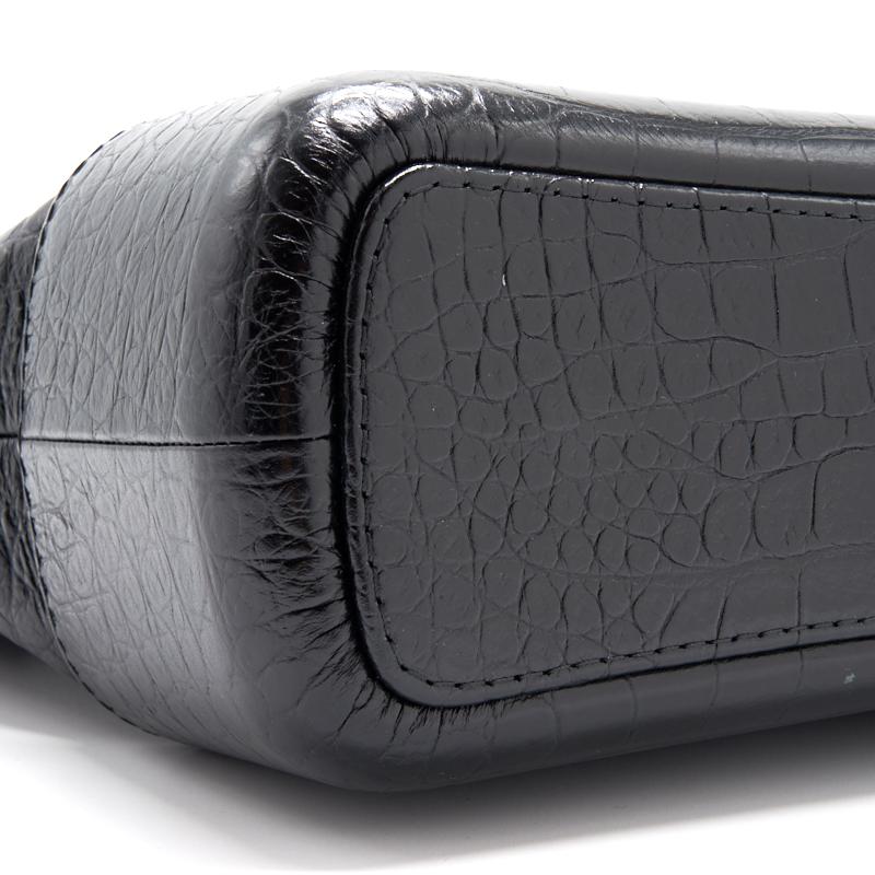 Chanel’s Medium Gabrielle Hobo Bag Crocodile Embossed Calfskin Black