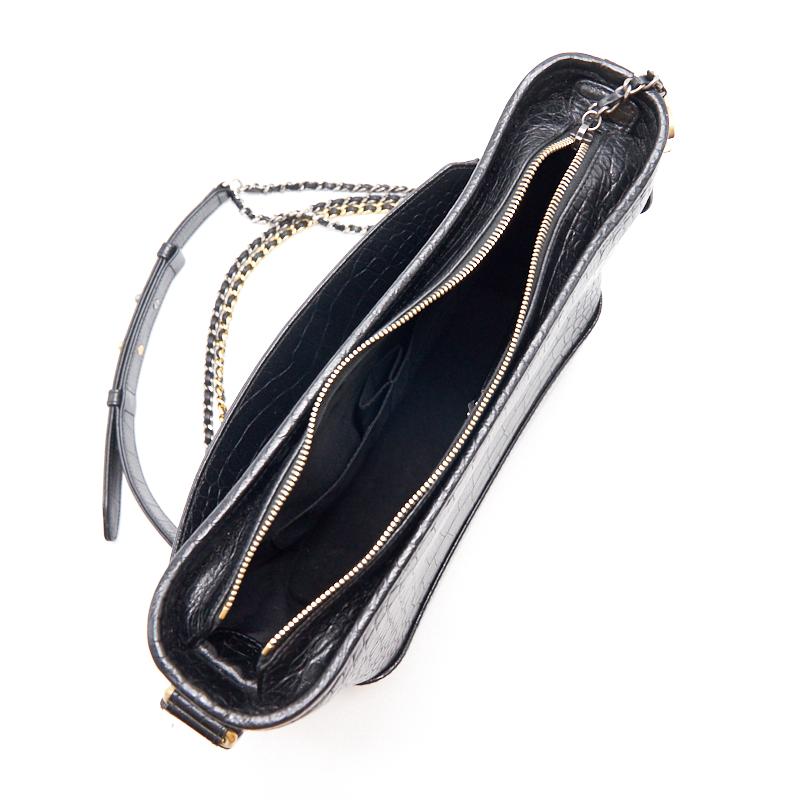 Chanel’s Medium Gabrielle Hobo Bag Crocodile Embossed Calfskin Black