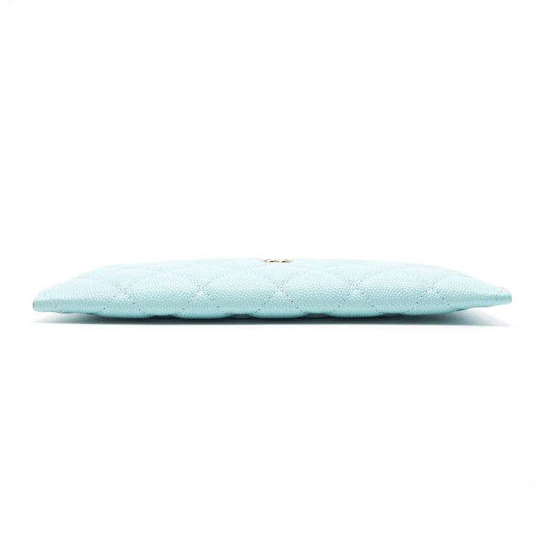 Chanel 19C Caviar Phone &  holder Tiffany Blue