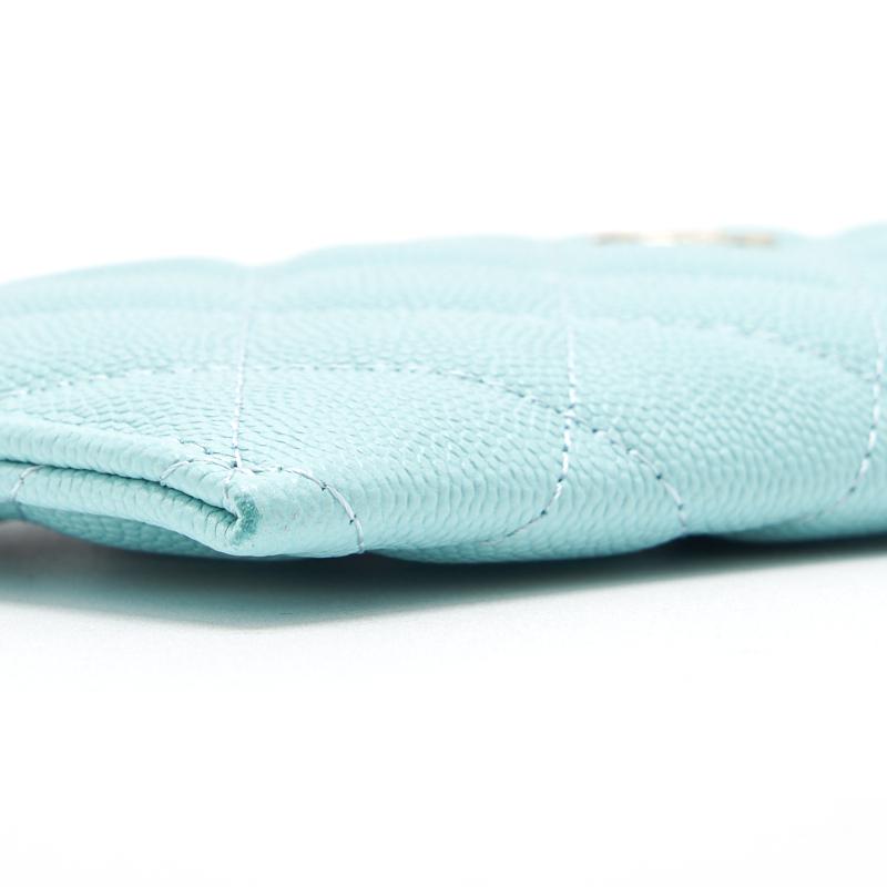 Chanel 19C Caviar Phone &  holder Tiffany Blue