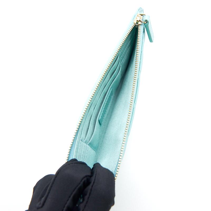 Chanel 19C Caviar Phone &  holder Tiffany Blue