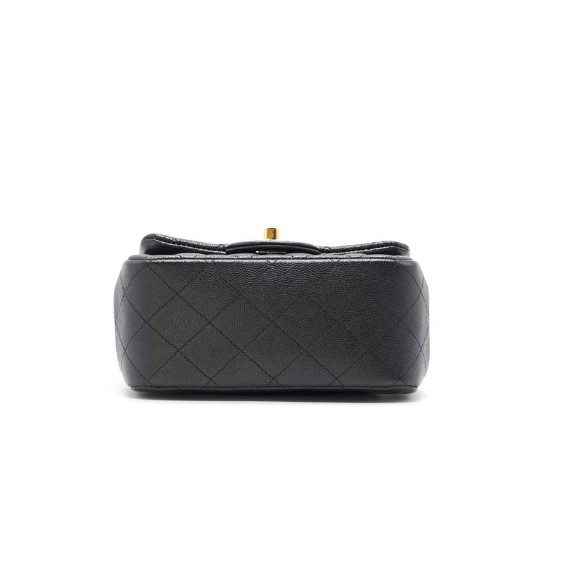 Chanel Mini Square Black  Cavier