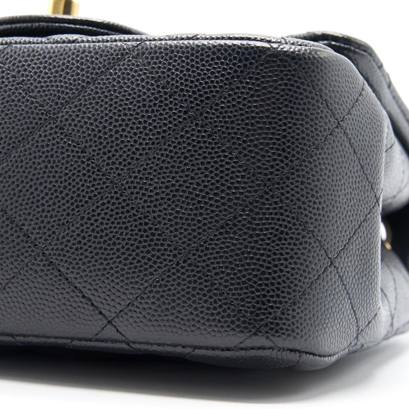 Chanel Mini Square Black  Cavier