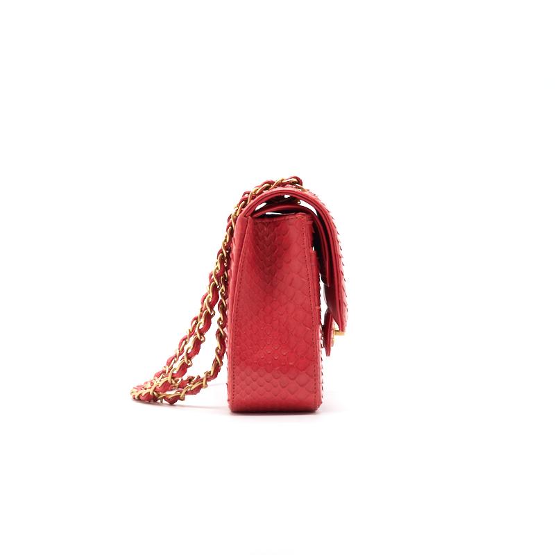 Chanel Python Skin Classic Medium Double Flap with