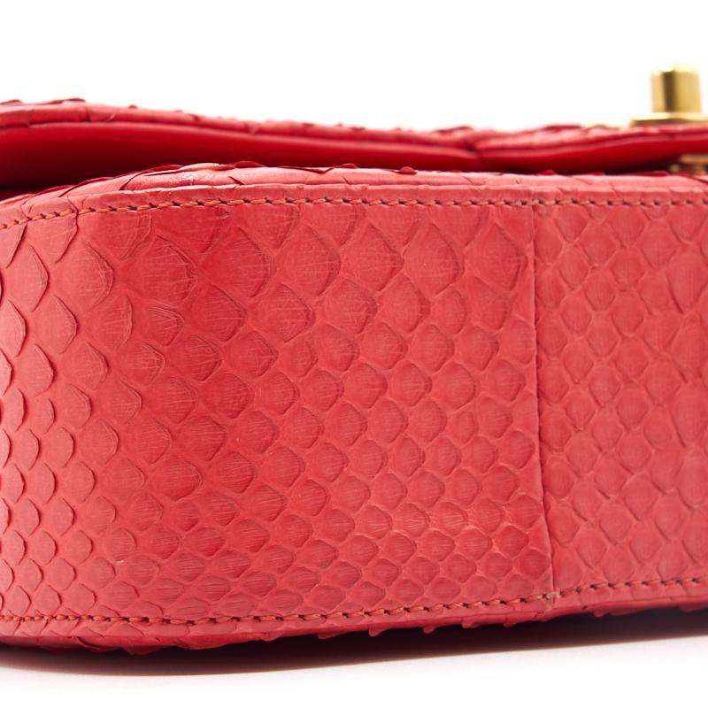 Chanel Python Skin Classic Medium Double Flap with