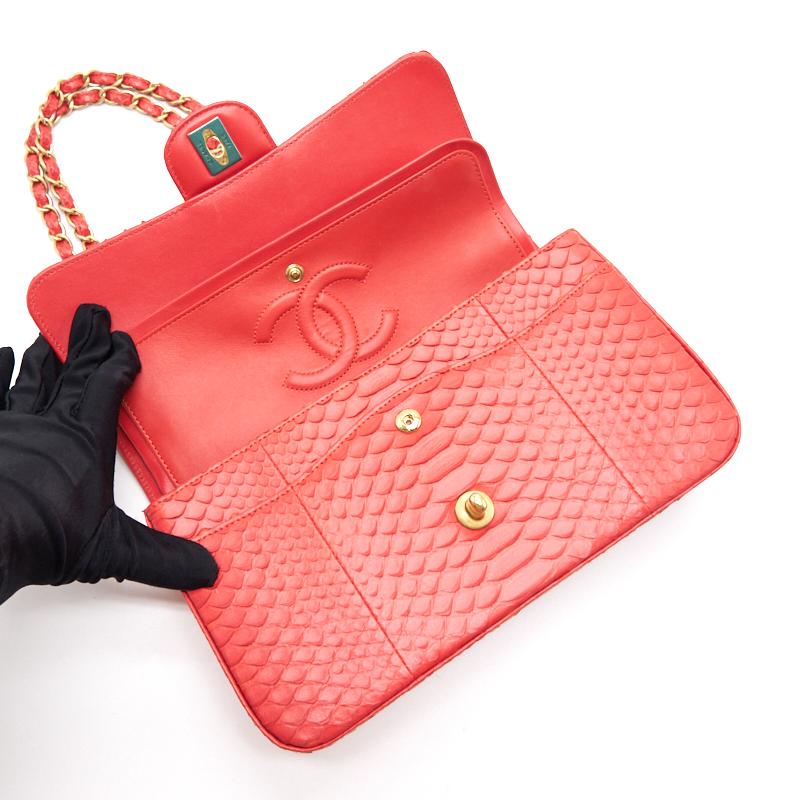 Chanel Python Skin Classic Medium Double Flap with