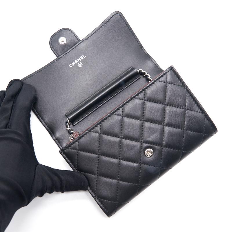 Chanel Mini Lambskin WOC Black