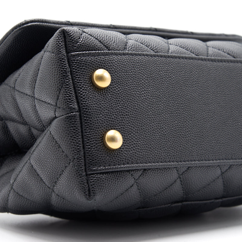 Chanel Caviar Quilted Mini Coco Handle Flap Black with