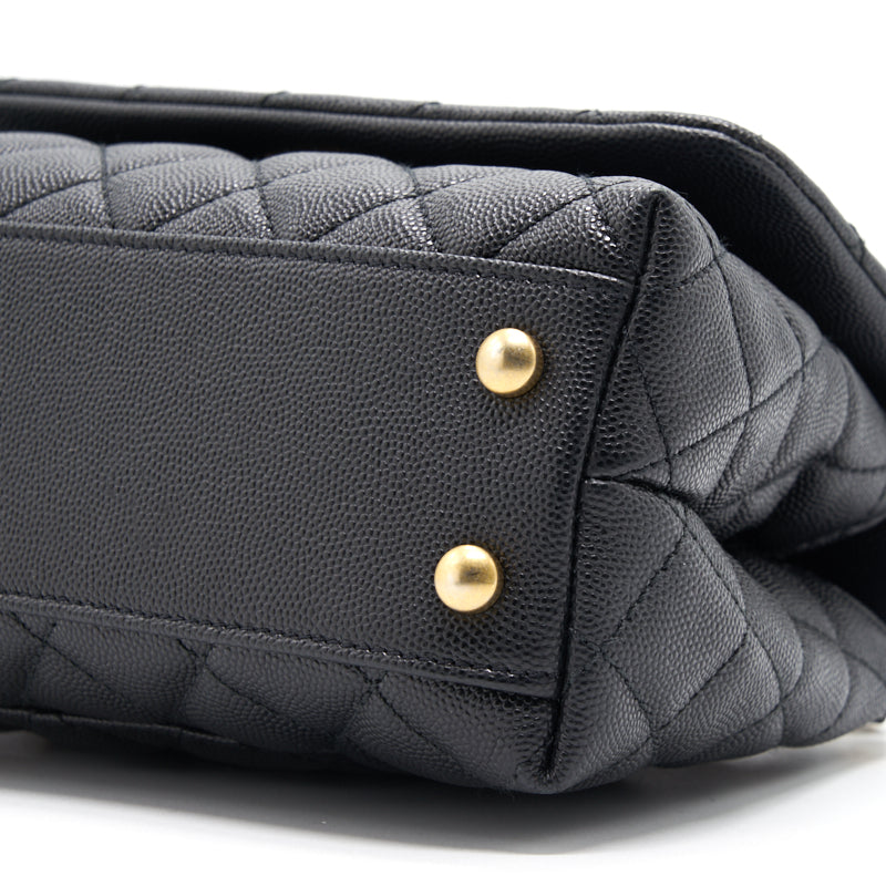 Chanel Caviar Quilted Mini Coco Handle Flap Black with