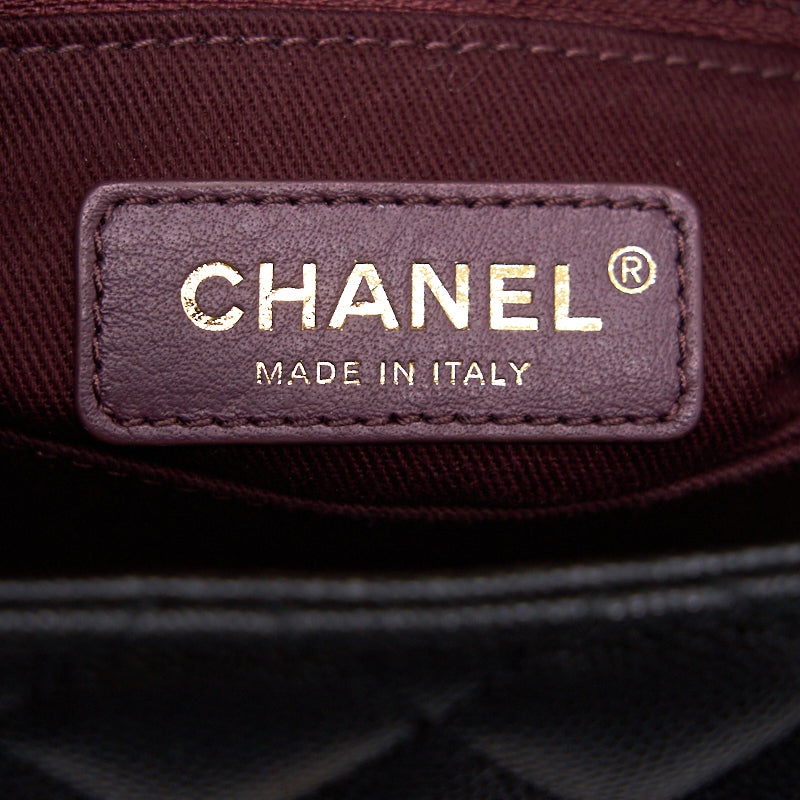 Chanel Caviar Quilted Mini Coco Handle Flap Black with