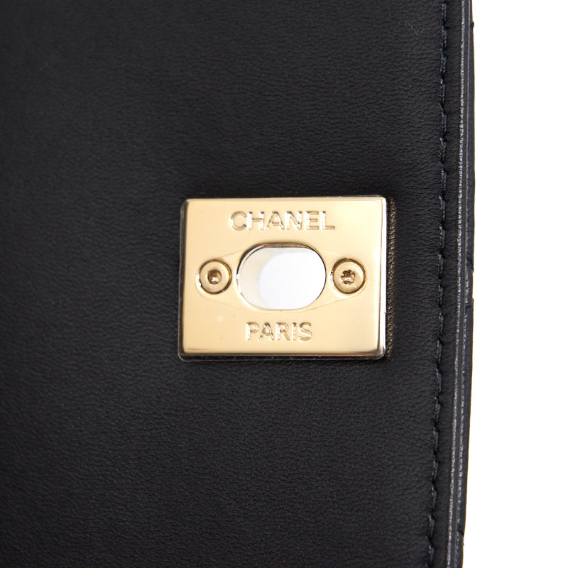 Chanel Lambskin Quilted Mini Trendy CC Chain Wallet Black