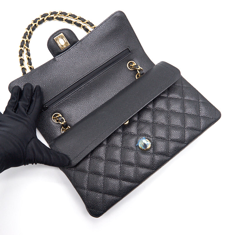 Chanel Medium 25cm Classical Double Flap Caviar Black