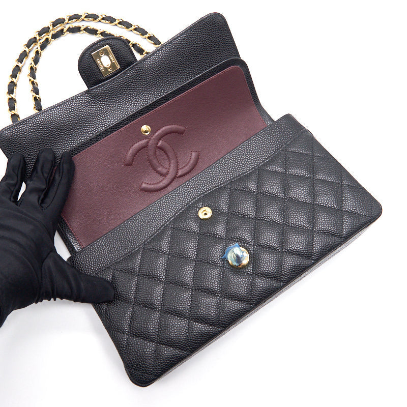 Chanel Medium 25cm Classical Double Flap Caviar Black