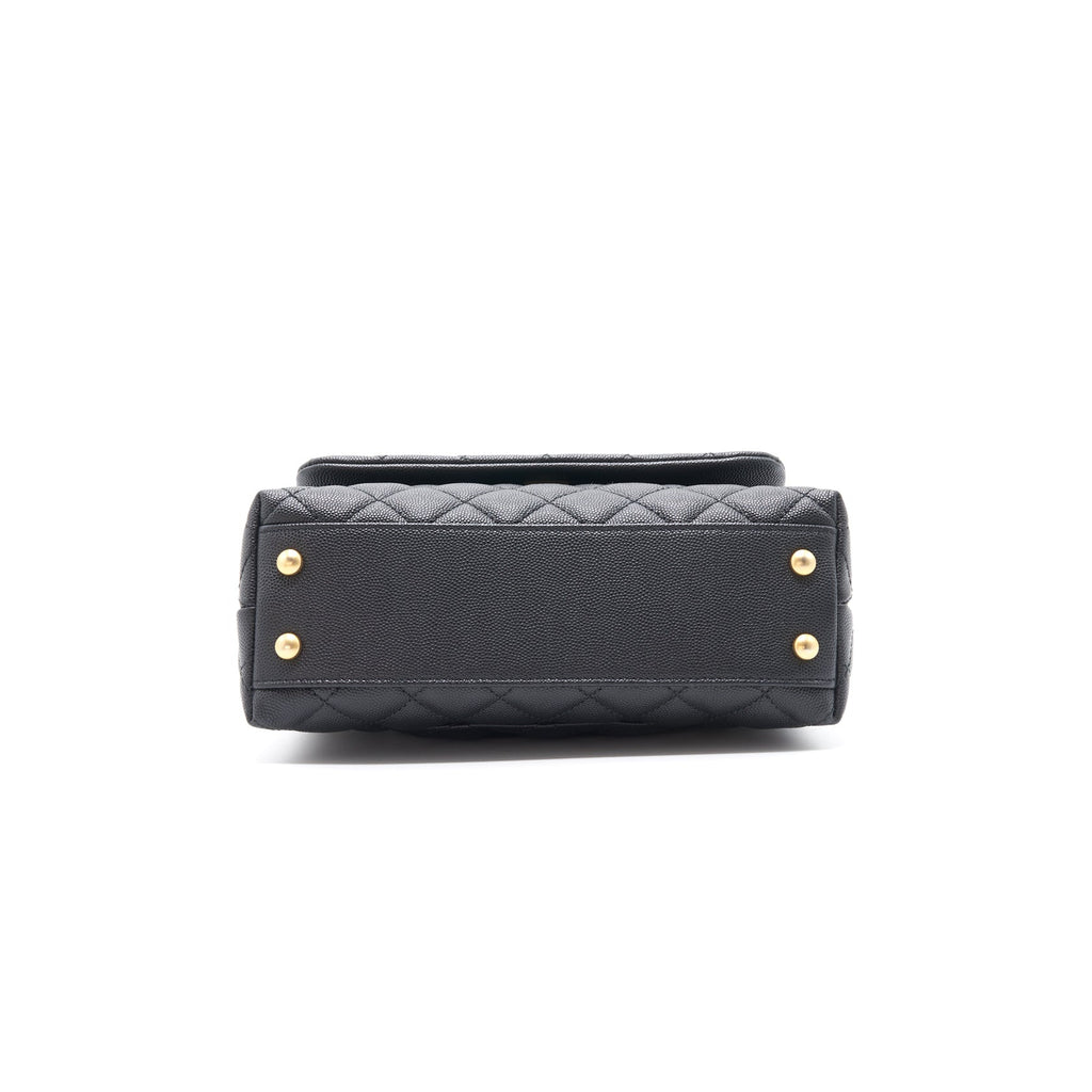 Chanel Caviar Quilted Mini Coco Handle Flap Black with