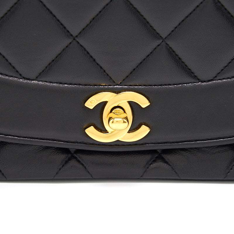 Chanel Medium Diana Bag black with 24K