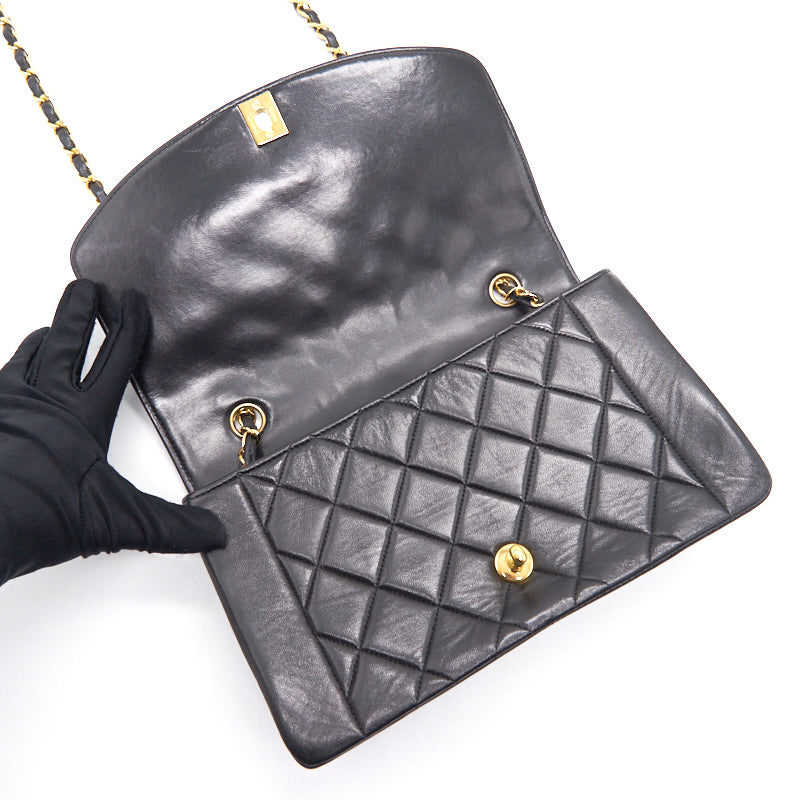 Chanel Medium Diana Bag black with 24K