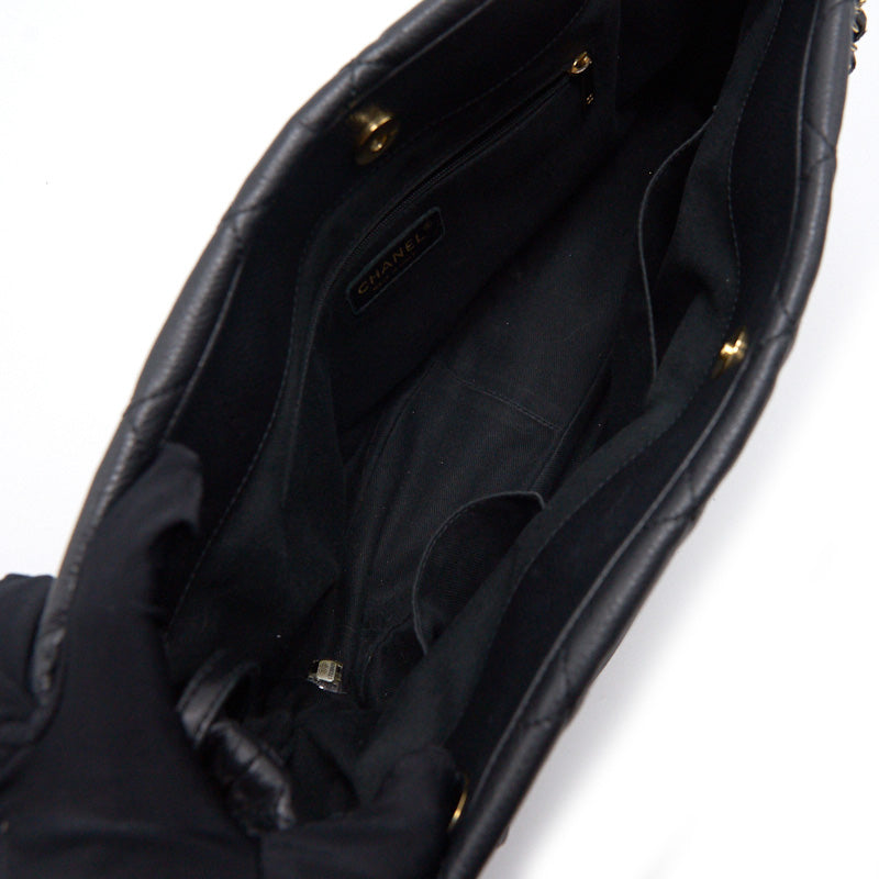 Chanel Large Black Quilted Leather CC Timeless Tote