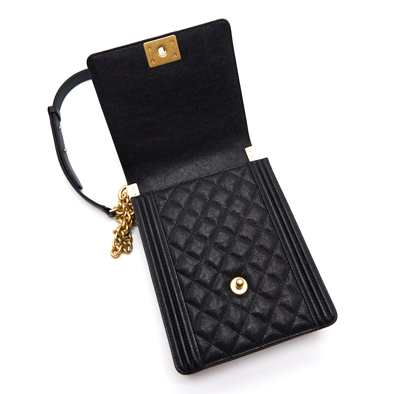 Chanel Grained Calfskin Boy Chanel Handbag