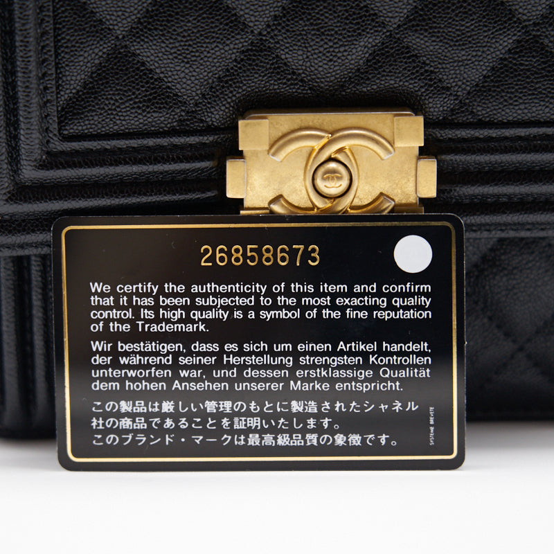 Chanel Grained Calfskin Boy Chanel Handbag