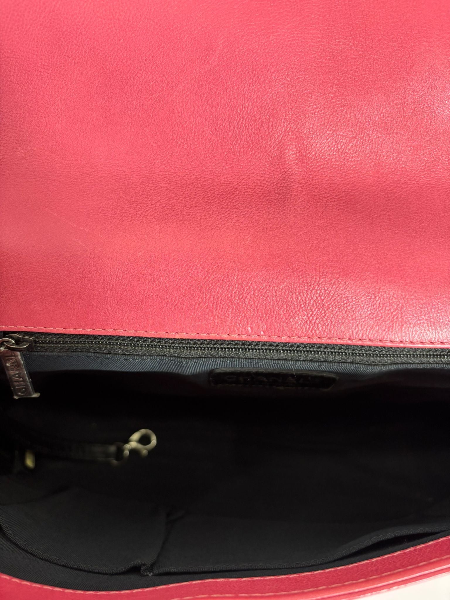 CHANEL CALFSKIN QUILTED LARGE BOY FLAP BAG