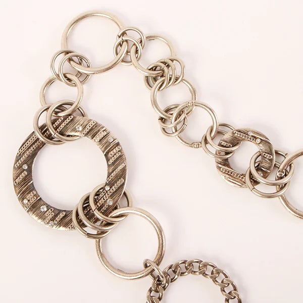 CHANEL 2006 CC MARK PLATE RHINESTONE DESIGN CHAIN BELT
